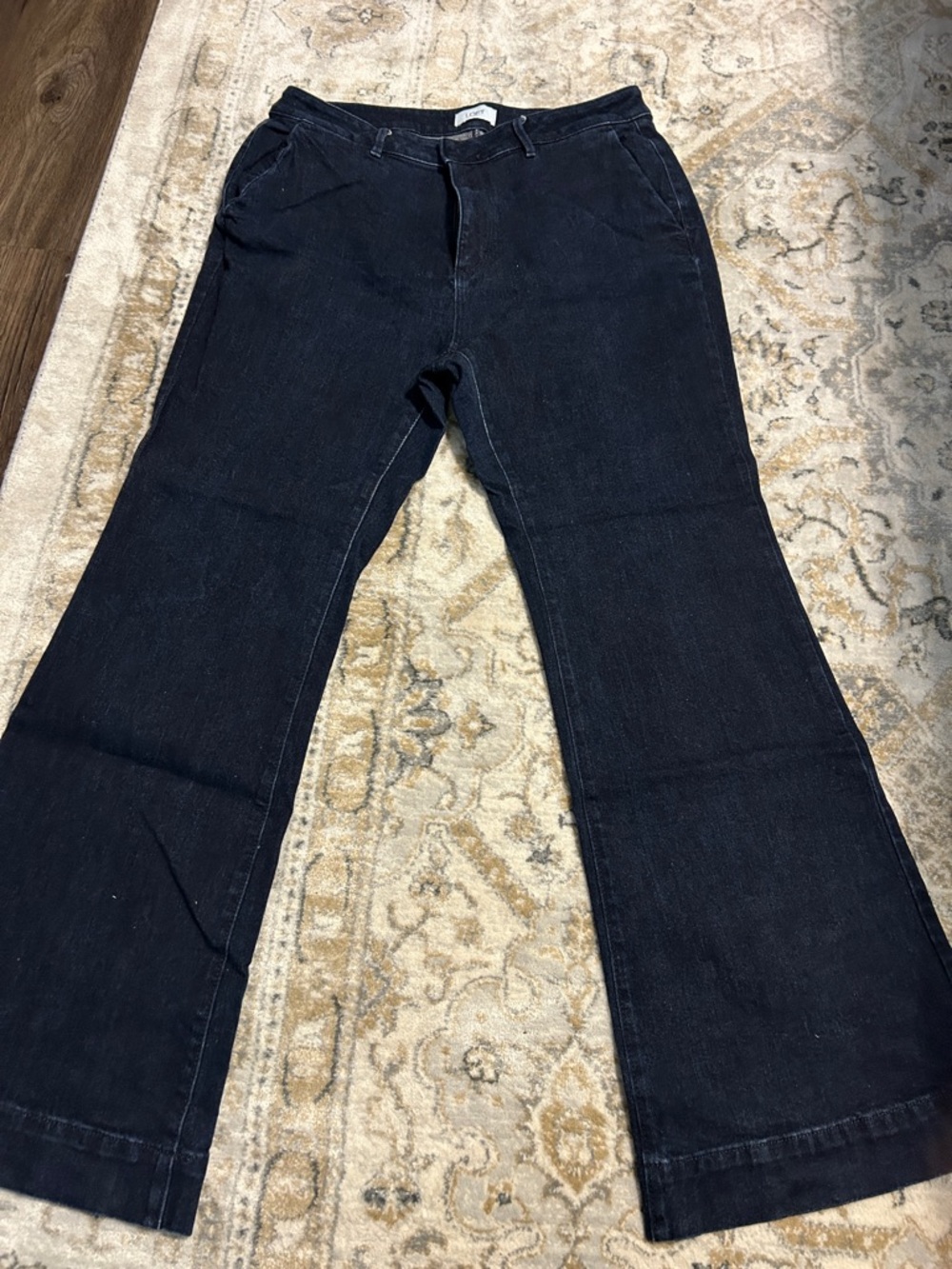 Loft Women's Dark Wide-Leg Trouser Jeans